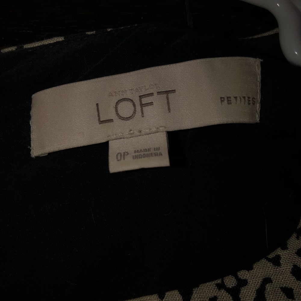 LOFT petite snakeskin print shift dress